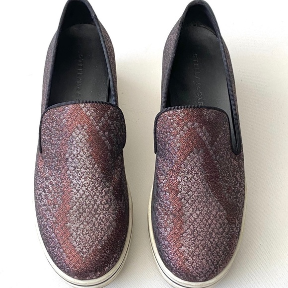 Stella McCartney Binx Metallic snakeskin Slip Ons